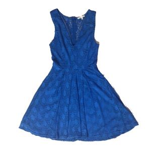 Blue Lace Mini Dress